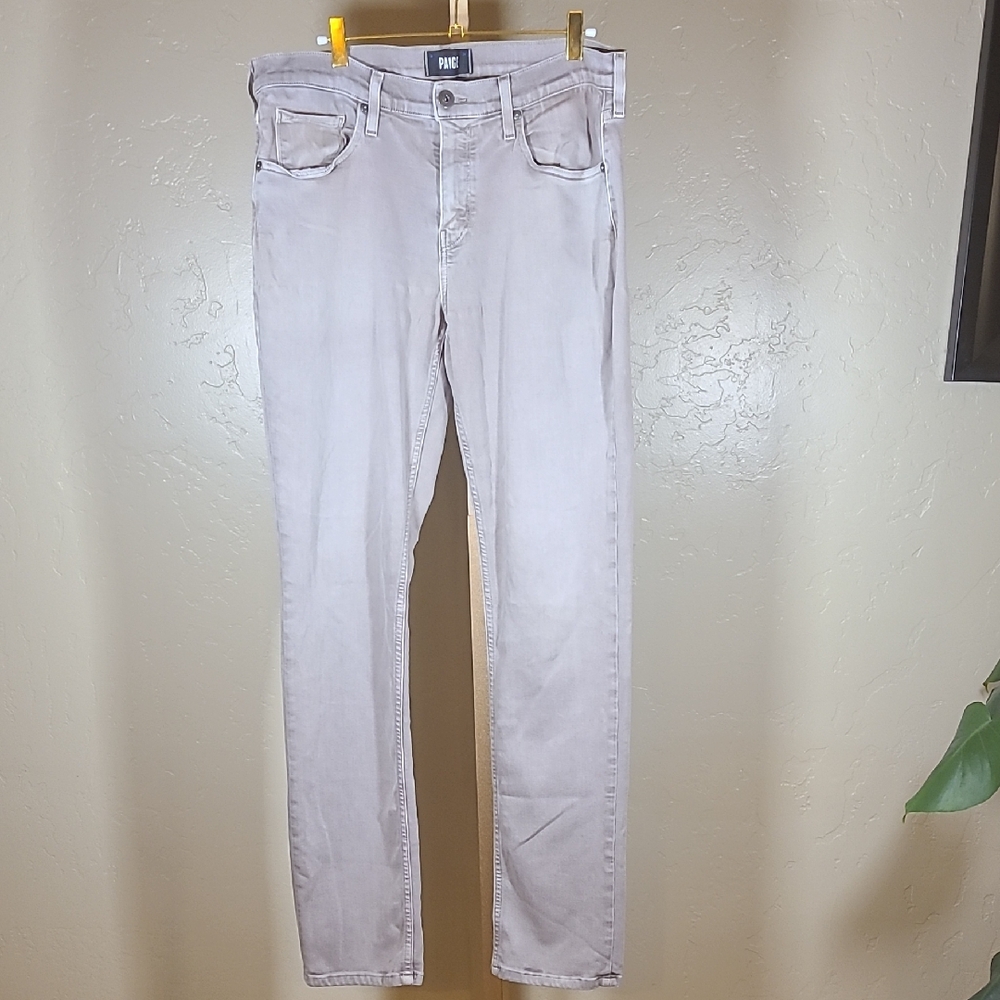PAIGE Federal Stretch Jeans Size 33X32 Color  Vintage Tanned Saddle Made In USA